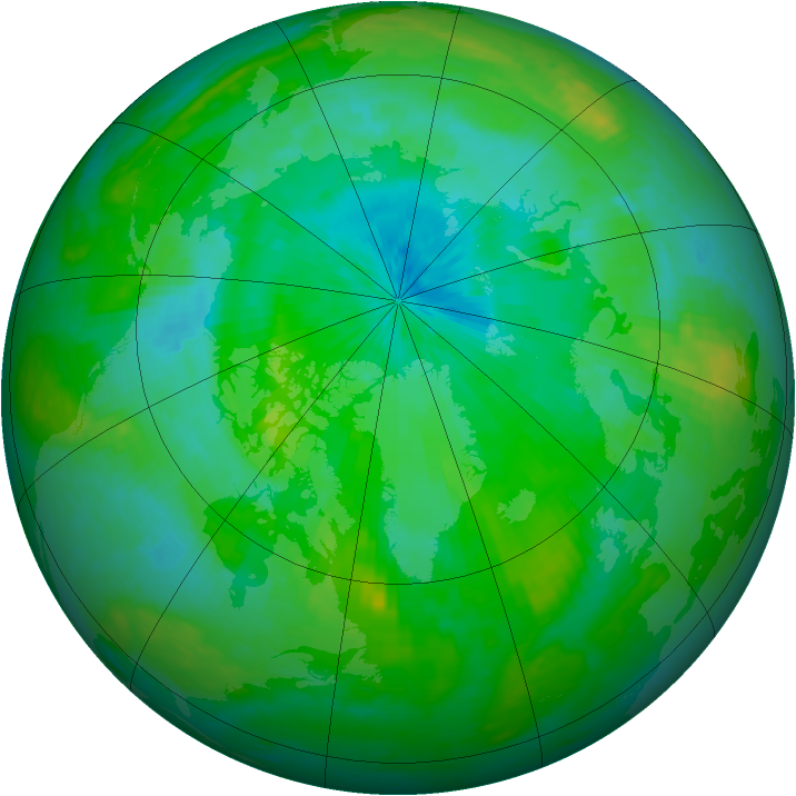 Arctic ozone map for 12 August 2003